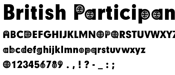 British Participants font